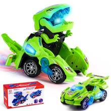 Yellcetoy Dinosaur Transform Car Toys, Boys Gifts 3 4 5 6 7 Years Green