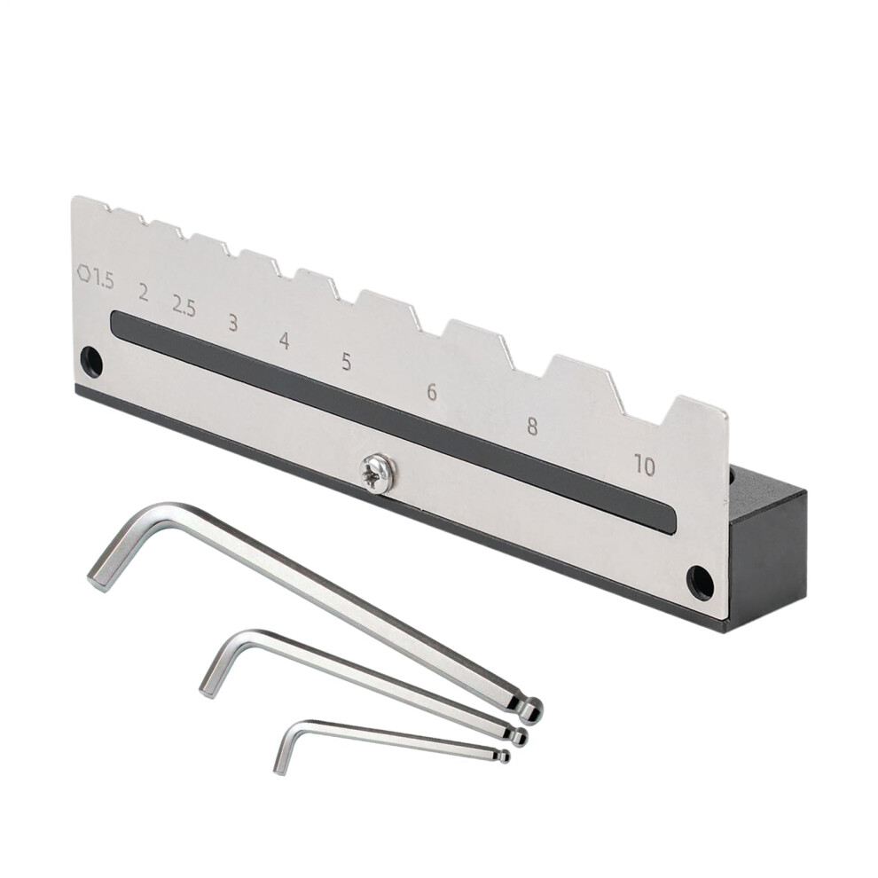 Hex Key Holder Wall Mount Aluminum Rack For 9 Allen Wrenches, Space Saving And Rust Resistant 9113335738676