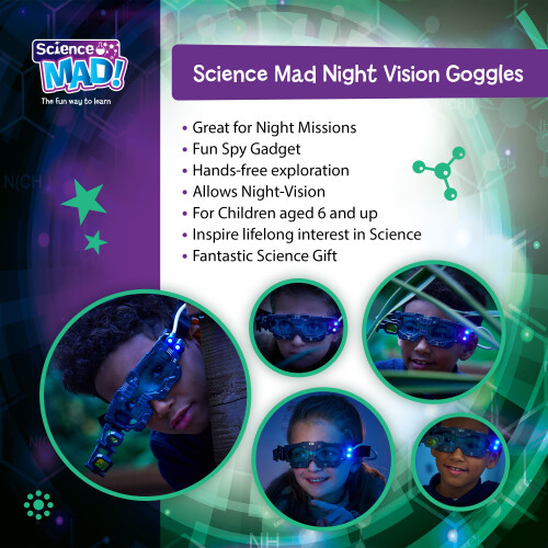Science MAD Night Vision Goggles For Kids  For Fun Night Missions  Lightwei 1