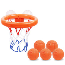 Vicloon Baby Bath Toys, Bath Basketball Hoop for Baby, Bath Toys Fun Basketball Hoop & Balls Set 5 Balls Included, Bathes Toy Bathtub Basketballs Hoo