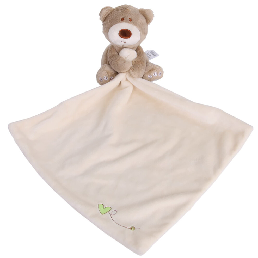 Unmot Soft Touch Baby Bear Comforter,Bear Security Blanket,Unisex Baby Gifts Comforter,Machine Washable Plush Toy For Boy Girl Gift Blankie (White Be