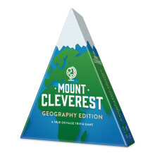Mount Cleverest Geography Edition | True or False Trivia Game | Fun Family Card Game Adults & Kids | Party Games Kids Birthday | Travel Games | Gift