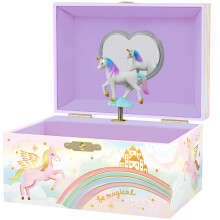 Giggle & Honey Musical Girls Jewellery Box, Unicorn Gifts for Girls, Unicorn Toys for 4-6, 15.2 x 11.8 x 8.9 cm
