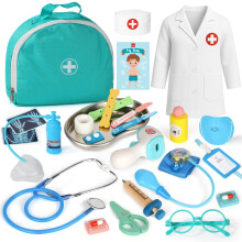 Lehoo Castle Wooden Kids Doctors Kit Pretend Play Doctor Toy for Kids 38