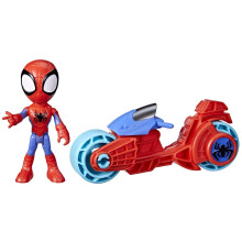 SPIDEY AND HIS AMAZING FRIENDS Marvel, Spidey Action Figure, Toy Motorcycle, Toys for 3-Year-Old Boys and Girls and Up, Red, Blue