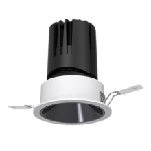 LED Recessed Ceiling Light 10W Adjustable Beam Angle Round Aluminum 75mm Cutout 6000K White