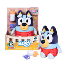 Bluey Cuddle And Care Baby, Nurture, Feed, and Soothe Baby, 28 CM Electronic Plush Toy With 10 Different Sounds, With 2 Accessories and Removable Dia