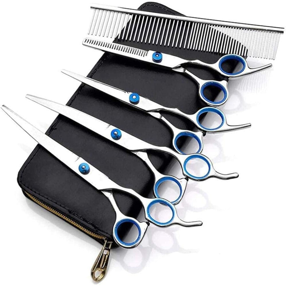 Professional Hair Cutting Scissors Set with Precision Blades and Ergonomic Grip for Hair and Beard