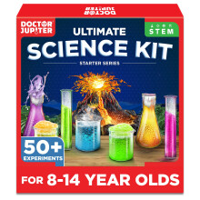 Doctor Jupiter Science Experiments Kit for Kids Ages 8+ | Gift for 8-9-10-11-12-13-14 Years Old Girls & Boys | STEM Toys | Chemistry Set | 50+ Experi