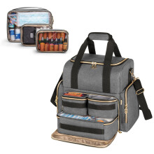 Tattoo Carrying Case with Removable Pouches, Large Travel Bag for Tattoo Kit and Stencil Printer, Gray