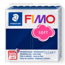 STAEDTLER 8020-35 FIMO Soft Oven-Hardening Polymer Modelling Clay - Windsor Blue (1 x 57g Block)