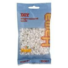 Hama Beads Bag | Approx. 1000 Midi Fuse Beads | Mosaic Decoration Arts & Craft for Creative Children Ages 5+ | Pearl