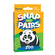 Cheatwell Games - Snap + Pairs Zoo Card Game - Classic Game Of Snap With A Pairs Memory Game - For Ages 4 And Over