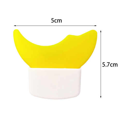Makeup Application Tool Silicone Eyeshadow and Eyeliner Guide Yellow 5.7x5cm Reusable Template 2