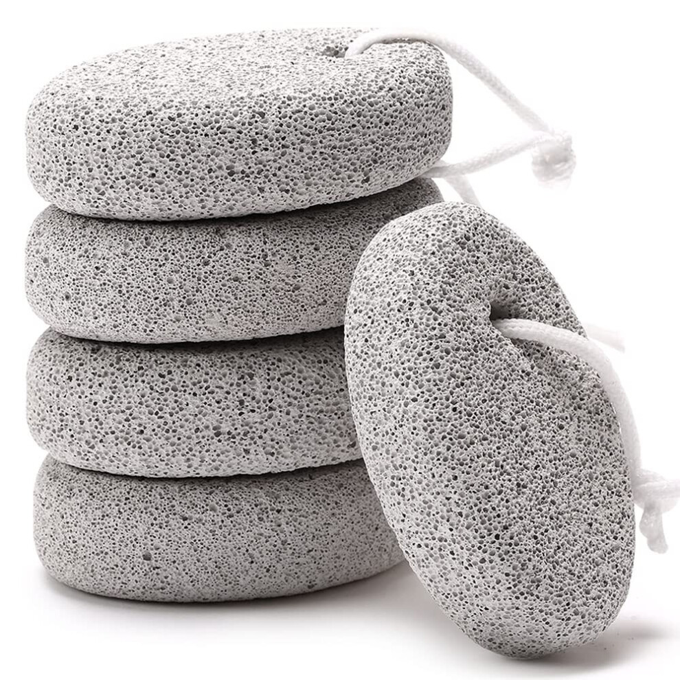 Foot Pumice Stone Callus Remover, 5Pack Natural Lava Exfoliation Tools for Feet and Hands