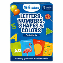 Skillmatics Thick Flash Cards for Toddlers - Letters, Numbers, Shapes & Colours, Montessori Toys, Preschool Learning Activities, Learning Aids, Gifts