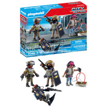 Playmobil 71146 City Action Tactical Police Team, including SWAT divers, a task force and a villain, fun imaginative role-play, playset suitable for