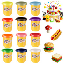 Yimomoyi 12 Tins Play Color Dough Modelling Set 12Colours Modelling Clay Set, Plasticine Modelling Clay for Kids, Multicolour Playdough, Coloured Cla