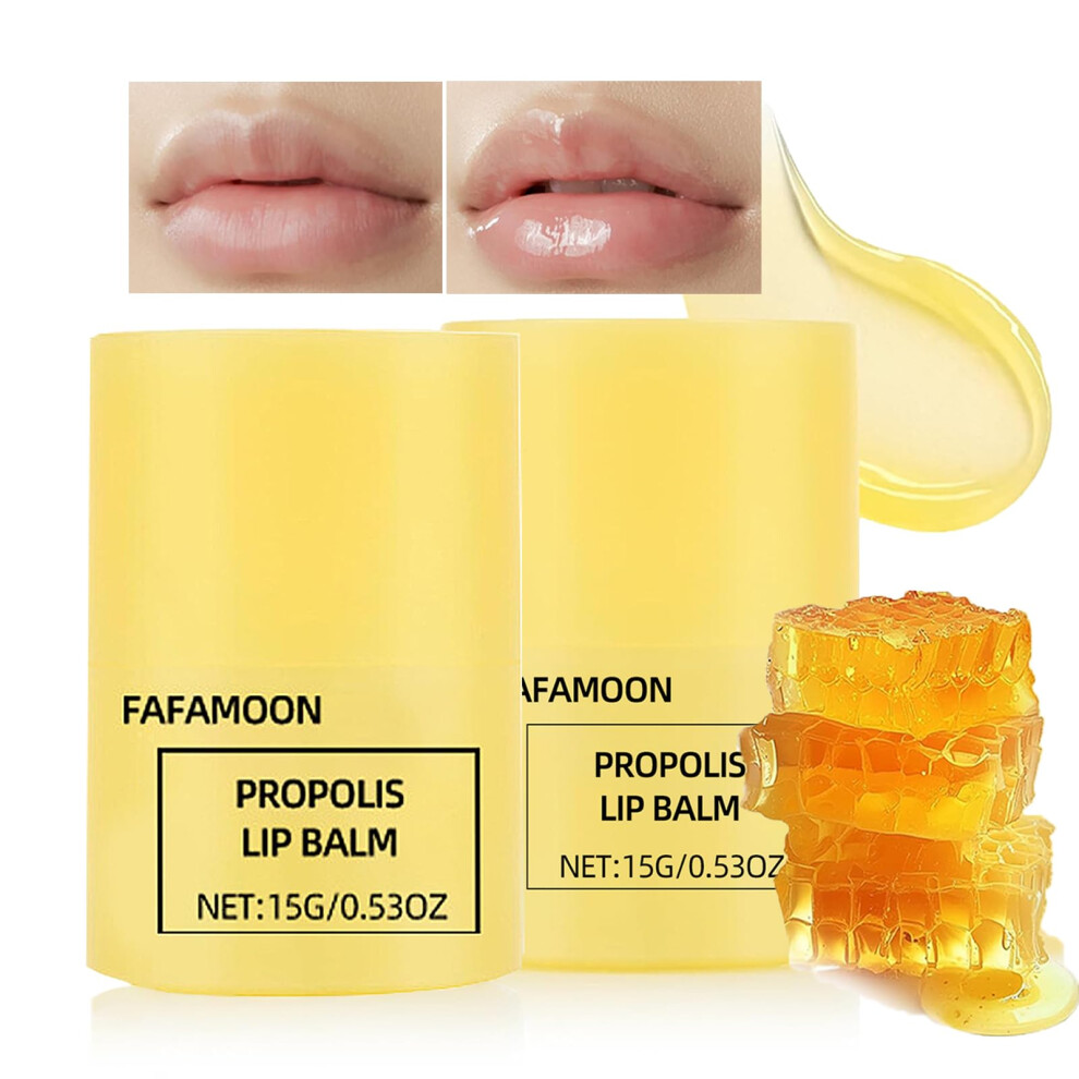 2 PCS Moisturizing Honey Lip Balm and Hydrating Lip Butter with Beeswax and Vitamin E for Nourishing Korean Lip Care