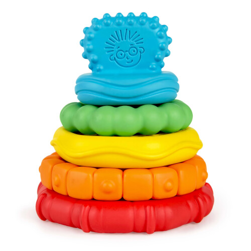 baby einstein Baby Einstein Stack & Teethe Multi-Textured Easy-to-Grasp 5-Piece Teether Toy Set, Ages 3 Months +
