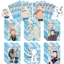 24 PCS Frozen Make a Face DIY Stickers, Frozen Birthday Party Favors Gift Set for Kids, Make Your Own Stickers Toys Goodie Candy Bag Decorations, Bir