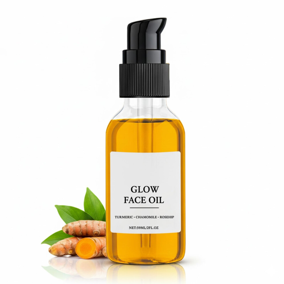 Dark Turmeric Face Oil Organic Glow Serum With Chamomile Rosehip For Spots And Wrinkle 2Oz