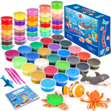 QMAY 55 Colors Air Dry Clay Kit – Ultra Light Modeling Clay for Kids