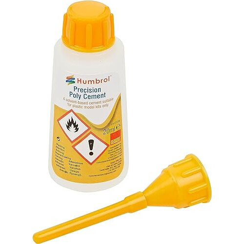 Humbrol Humbrol AE2720 Precision Poly Cement Glue for Models - Solvent Based Clear Adhesive for Plastic Modelling Kits - Model Making Plastic Cement, Low Vis 1