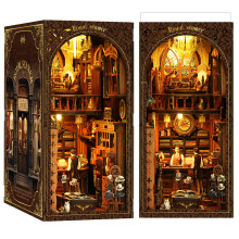 LUMYCE Book Nook Kits for Adults Book Nook Kit Model Kits Craft Kits for Adults - DIY Miniature House Kit for Bookshelf Booknook Tiny House with Sens