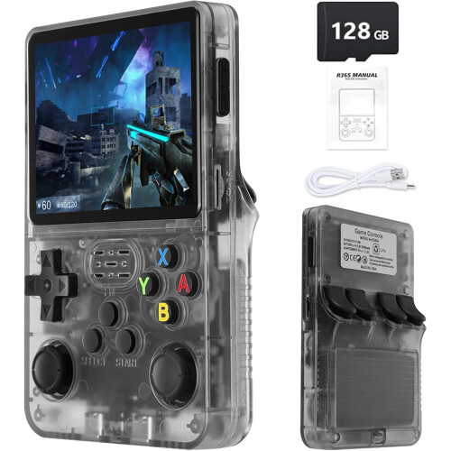 R36S Retro Handheld Game Console with 3.5" IPS Display, 64/128GB and 21,000+ Classic Games, Open Source Linux System, Screen Portable Pocket Video Pl