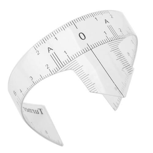 Eyebrow Ruler for Precise Brow Mapping, Transparent Microblading Measuring Tool, Nose Bridge Type 2