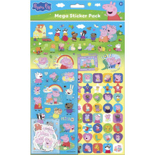 Peppa Pig Family Mega Sticker Pack Featuring New Baby Sister Evie | Officially Licensed Product | Three Types of Stickers (120+ Stickers) | Reusable