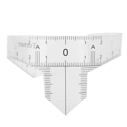 Eyebrow Ruler for Precise Brow Mapping, Transparent Microblading Measuring Tool, Nose Bridge Type