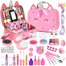 Kids Makeup Sets for Girls, Washable Make Up Set Toys for Little Princess, Real Childrens Makeup Sets Kids Toys Birthday for 3 4 5 6 7 8 9 10 11 12 Y