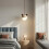 Pendant Light Nordic Travertine and Walnut Globe Lamp, Adjustable G9 LED Ceiling Light 2