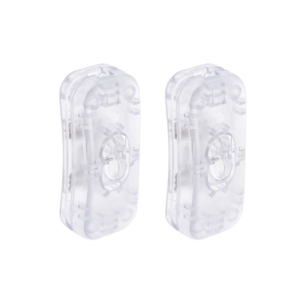 Inline Cord Switch For Lamp Ac 250V 2A Clear Nylon Rocker On/Off Control, 2 Pcs 9070919009099