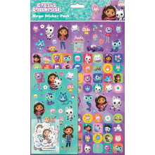 Paper Projects 01.70.22.036 Gabby's Dollhouse Mega Pack | Three Types of Stickers (Around 150 Total) | Reusable on Non-Porous Surfaces, 35cm x 23cm,
