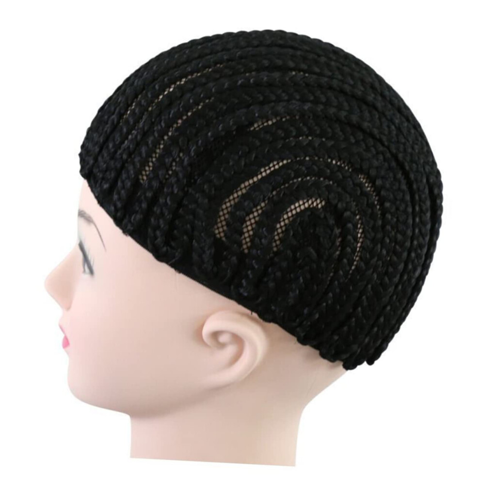 Unisex Wig Making Cap With Stretchable Cornrow Design, Breathable Crochet Wig Cap For Diy Hairstyles