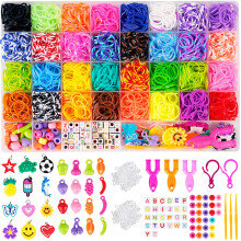 Yiduohua Loom Bands, 2600+ Loom Bands Kit, 32 Color Looms Twist Rubber Band with Letters, Beads and Storage Boxes, DIY Friendship Bracelet Making Set