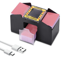 ZONJIE Automatic Card Shuffler Machine 4 Deck, Electronic Casino Poker Card Shuffling, USB/Battery Operated -1-4 Deck Card Shuffle Sorter, Cards Play