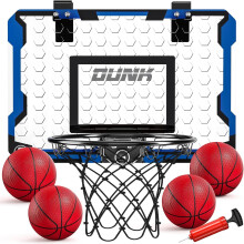TEMI Mini Basketball Hoop for Kids - Indoor Door Room Basketball Toys with 4 Balls for Boys & Girls Age 3-12
