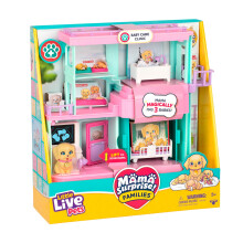 Little Live Pets Mama Surprise Families Baby Care Clinic Playset, Magically Reveal 3 Retriever Puppies, 2-Sided Playset (27.8cm/10.9in Wide, 23.8cm/9