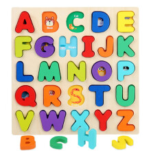 Wooden Jigsaw Puzzles for Kids ABC Alphabet Learning Toys Early Education