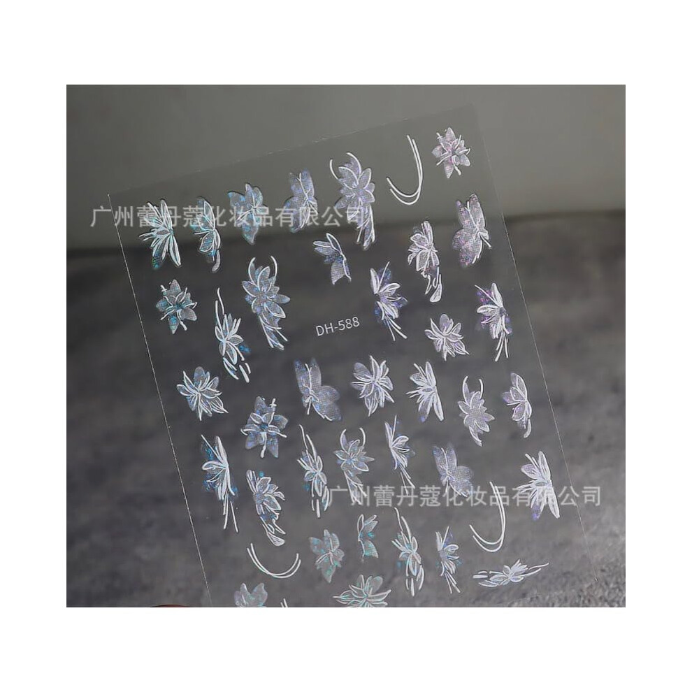 Colorful SelfAdhesive Nail Art Stickers Sheet for Women, LongLasting Manicure Decoration