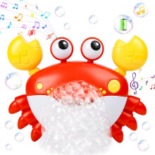 JoiTale Baby Bath Toys, Rechargeable Bath Bubble Machine with 12 Songs, Automatic Crab Bubble Maker Bath Toy for Toddler, Sensory Shower Toy for 1-6