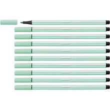 STABILO Pen 68 - Premium Fibre-Tip Pen - Pack of 10 - Ice Green