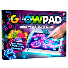 John Adams GLOWPAD | Light-Up Drawing Pad | Mess-Free Arts and Crafts for Kids | Designs Change Colour & Glow | Light & Ideal for Travel | 8 Board Li
