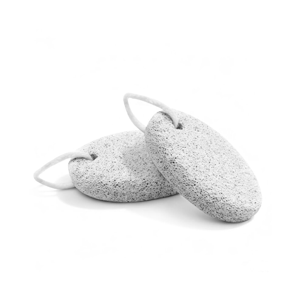 2 Pcs Natural Pumice Stone for Feet Callus Remover Lava Pedicure Tool for Smooth Heel Exfoliation