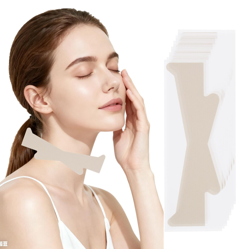 30 PCS Neck Lift Tape Invisible Skin Blend for Double Chin and Saggy Skin, Instant Firming AntiWrinkle Patches