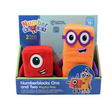 Learning Resources One and Two Playful Pals Numberblocks Plush Squishy Soft Tactile Toys for Toddlers Gifts for 18 mths 1 2 3 Year Old Kids Boys & Gi